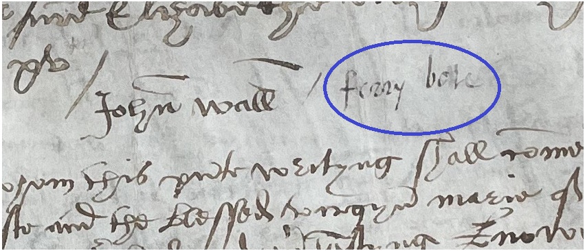 13th century document close up