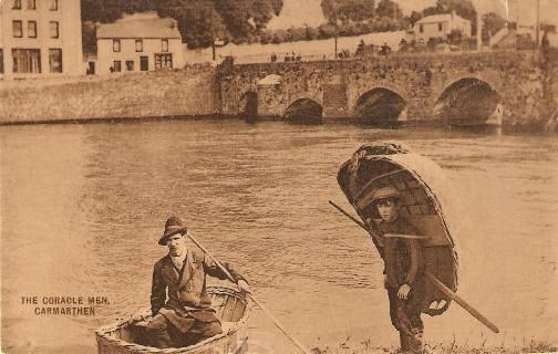 Coracle in use